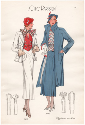 chic parisien fashion illustration 1934